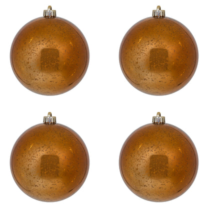 Vickerman 6" Copper Mercury Ball Ornament 4 per Bag.