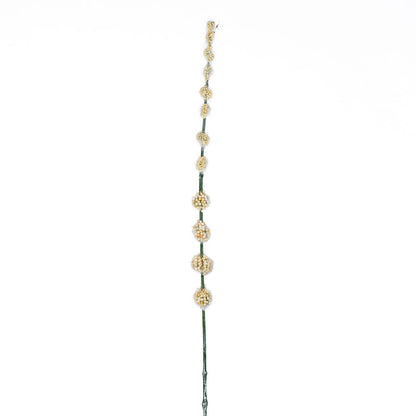 Vickerman 29.5" Artificial Cream Pom Pom Spray. Includes 6 sprays per pack.