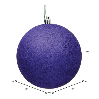 Vickerman 12" Purple Glitter Ball Ornament