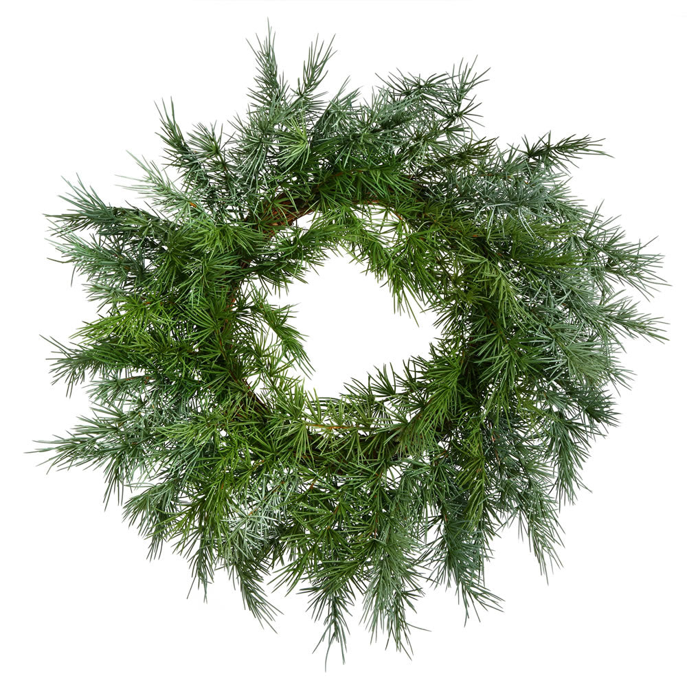 Vickerman 23" Green Woolsey Pine Artificial Christmas Wreath Unlit