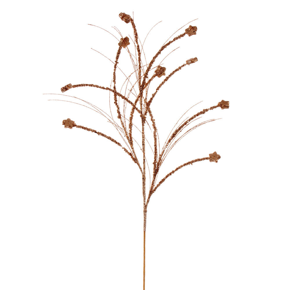 Vickerman 36" Rose Gold Mini Star Glitter Spray 6 per bag.