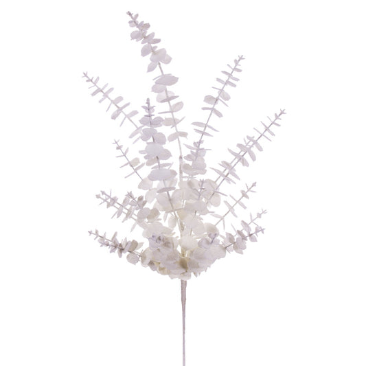 Vickerman 28" White Artificial Eucalyptus Snowy Spray 2 per bag.