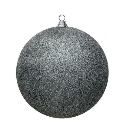 Vickerman 15.75" Pewter Glitter Ball Ornament