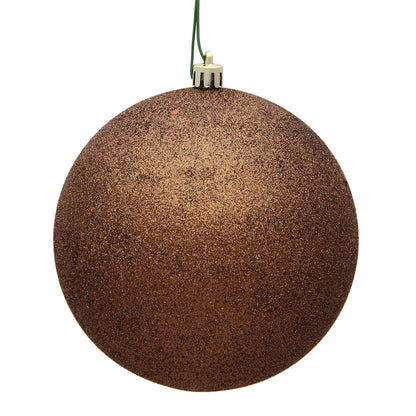Vickerman 8" Mocha Glitter Ball Ornament