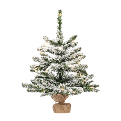 Vickerman 24" Flocked Anoka Pine Artificial Christmas Tree Clear Lights