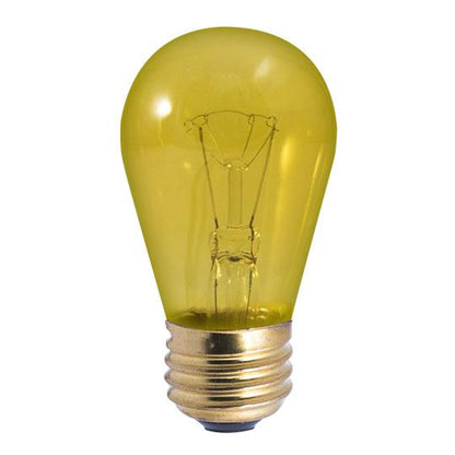 BULBRITE INCANDESCENT S14 MEDIUM SCREW (E26) 11W DIMMABLE LIGHT BULB TRANSPARENT YELLOW 25PK (701811)