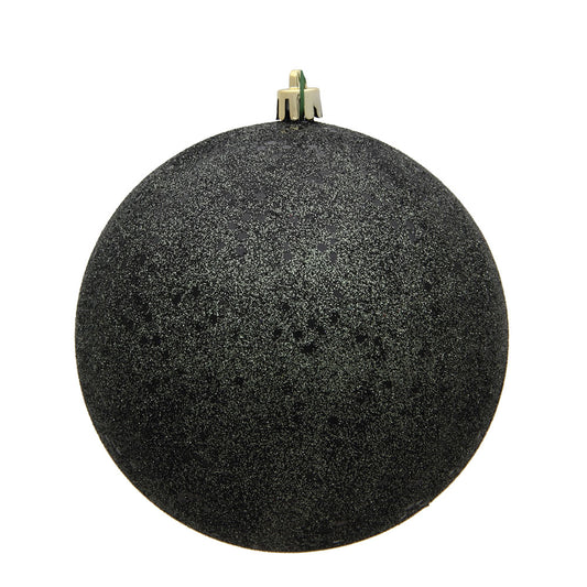 Vickerman 4" Gunmetal Sequin Ball Ornament 6 per Bag