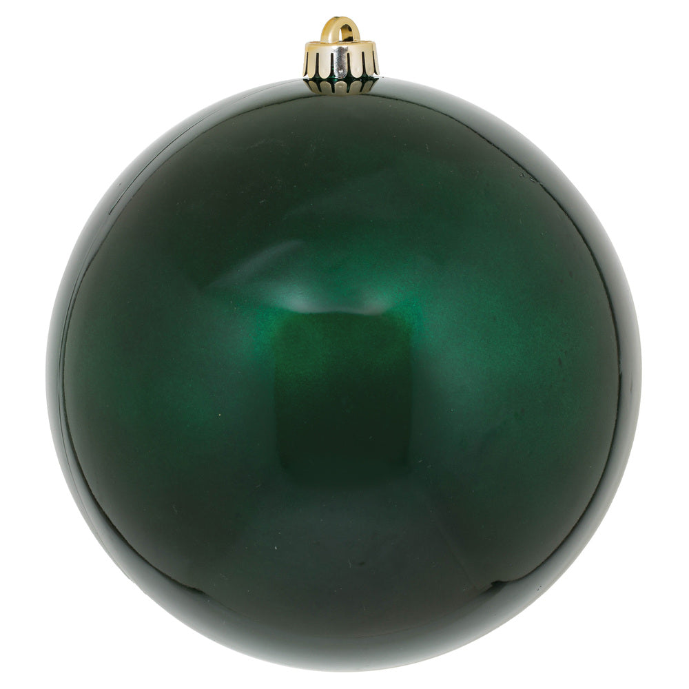 Vickerman 8" Midnight Green Candy Ball Ornament