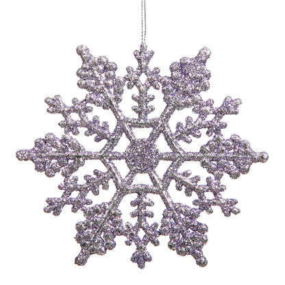 Vickerman 6.25" Lavender Glitter Snowflake Christmas Ornament 12 per Box