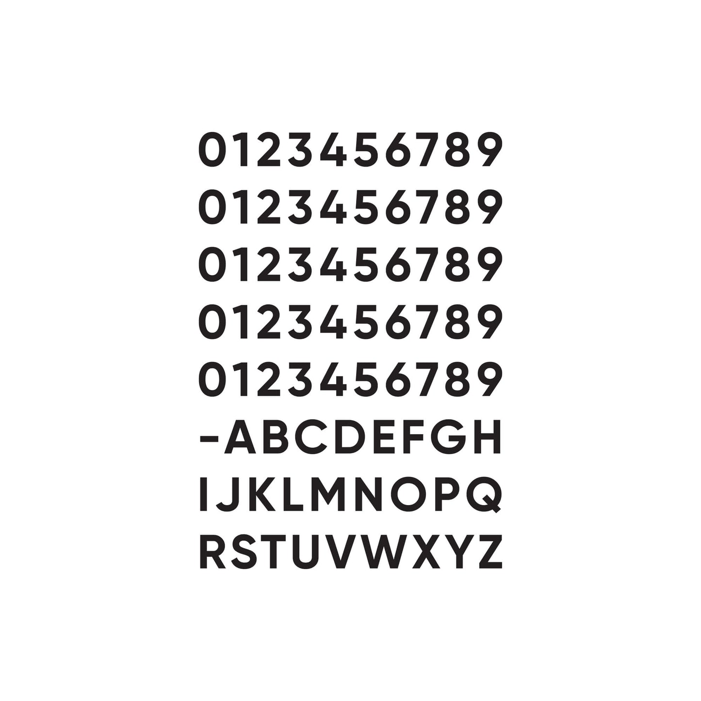 Dals Lighiting Adhesive Character Set - 50 Numbers And 27 Characters
