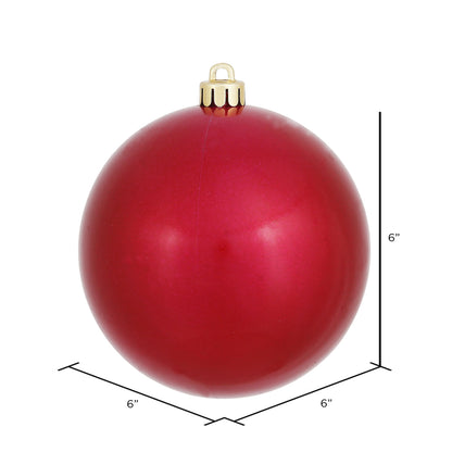 Vickerman 6" Wine Candy Ball Ornament 4 per Bag