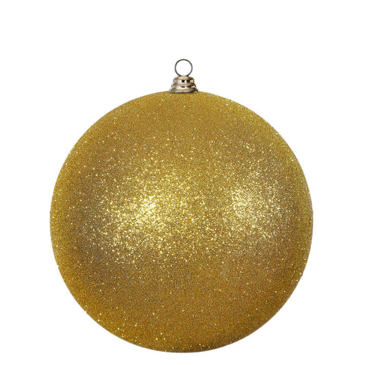 Vickerman 15.75" Antique Gold Glitter Ball Ornament