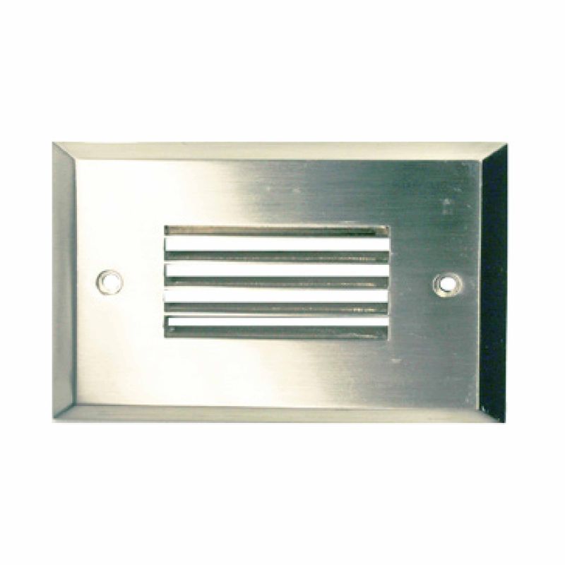 Westgate Trim For Step EGN, Louver Horizontal Slots, Brush Nickel, Landscape Lighting, Brushed Nickel Finish