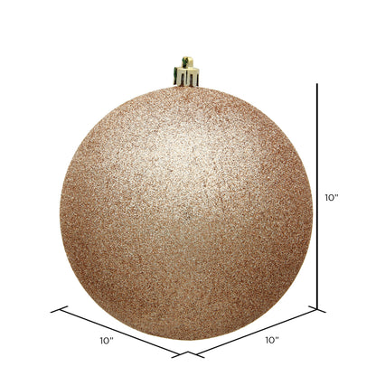 Vickerman 10" Café Latte Glitter Ball Ornament