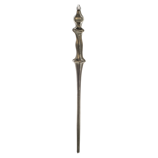 Vickerman 15.7" Gunmetal Shiny Icicle Ornament with drilled and wired caps. Comes 3 per Box.