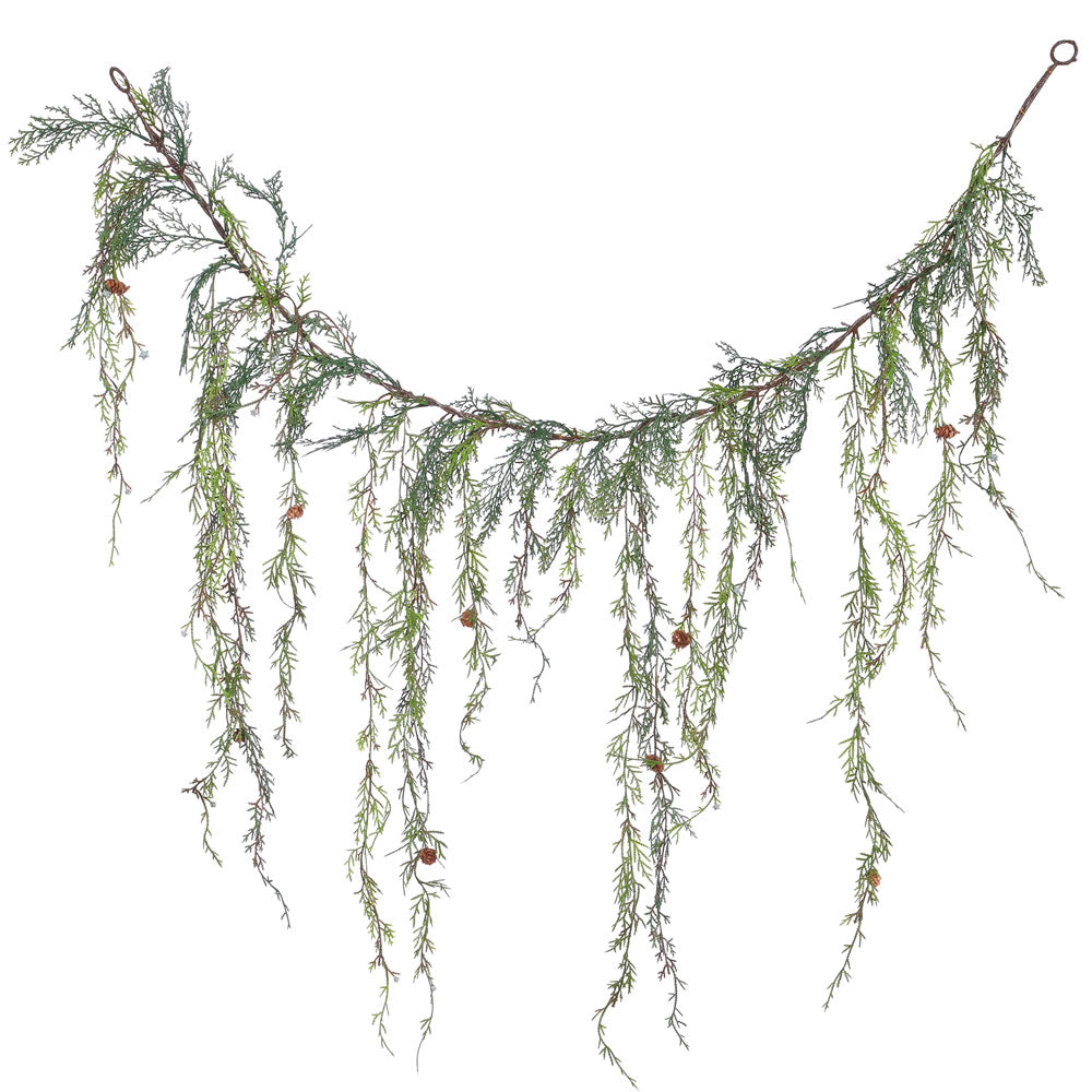 Vickerman 4' Weeping Cedar Artificial Christmas Garland Unlit