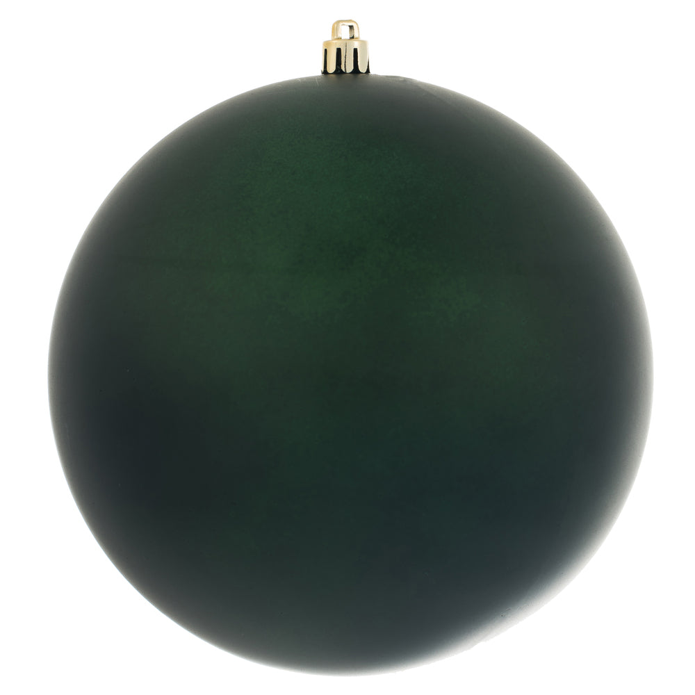 Vickerman 4.75" Midnight Green Matte Ball Ornament 4 per Bag