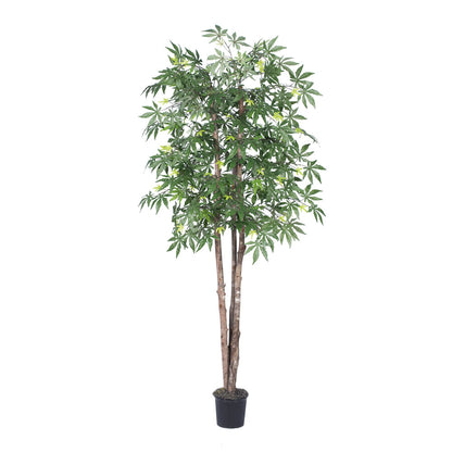 Vickerman 6' Artificial Japanese Maple Deluxe Black Plastic Pot