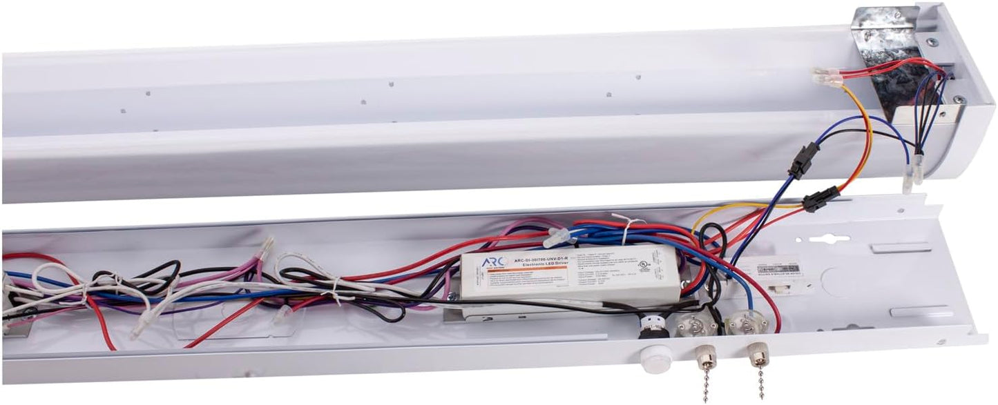 Sunlite 36-Inch LED Linear Bed Light Fixture, 15W/30W/45W, Color Selectable 30K/40K/50K, 1675-5311 Lumens, Dimmable, DLC & ETL Listed, 120V, 3-Way Switching (Up/Down), 116 Degree Beam Angle, White