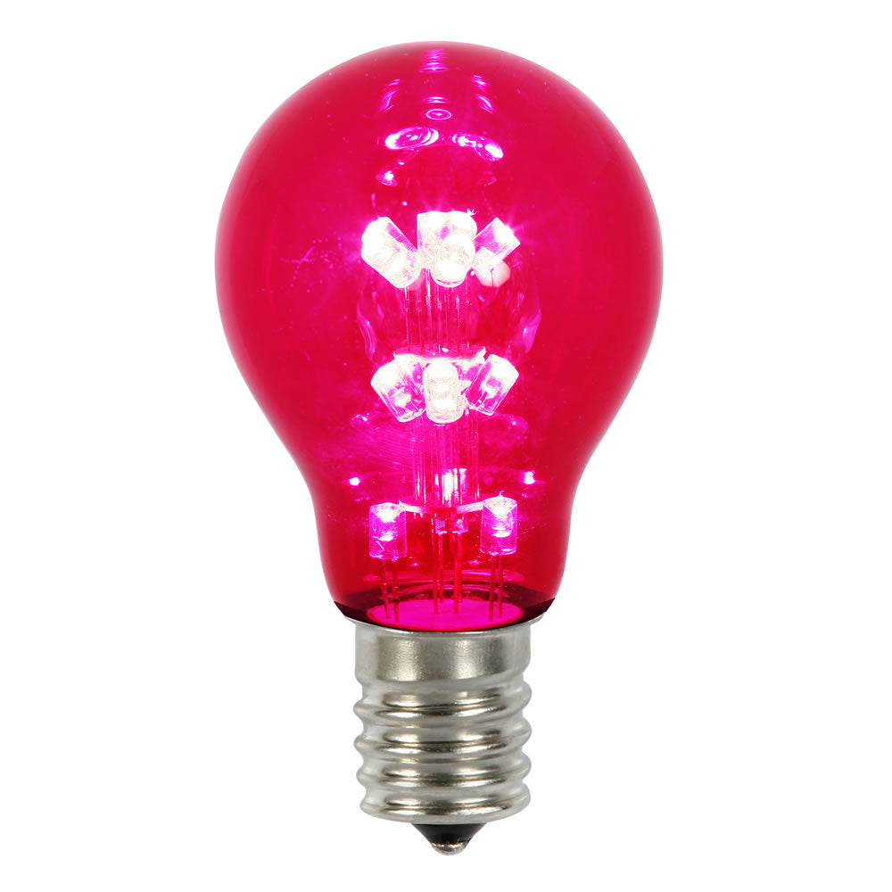 Vickerman A19 Red Transparent Glass LED Replacement Bulb