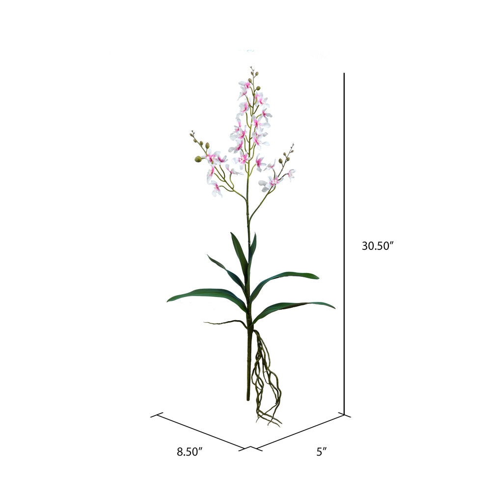 Vickerman 30" Artificial Mini Pink and White Orchid Spray. Includes 3 sprays per pack.