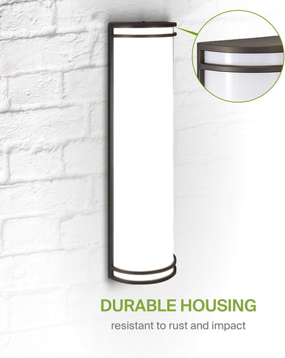 ASD Lighting LED Outdoor Wall Sconce 24" 25W 120-277V CCT Selectable 3000/4000/5000K Dimmable Oil Rubbed Bronze ETL