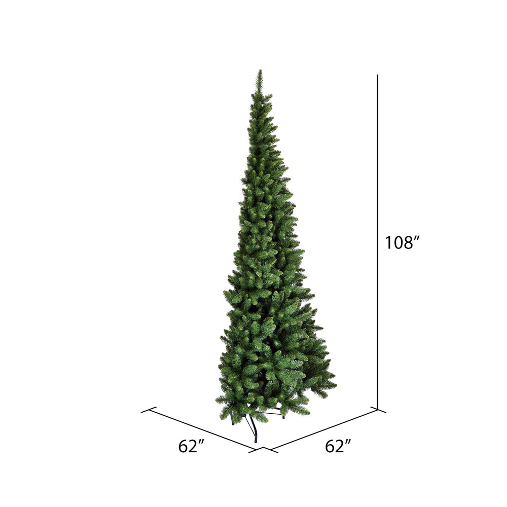Vickerman 9' x 62" Chapel Pine Artificial Christmas Half Tree Unlit