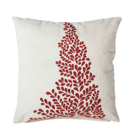 Vickerman Decorative 18" x 18" Satin Stitch Tree Pillow