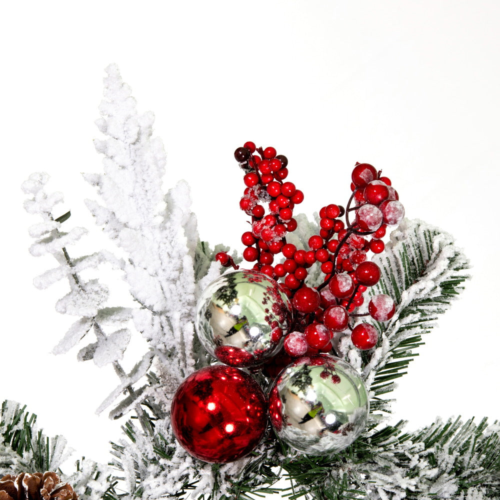 Vickerman 6' x 16" Flocked Artificial Christmas Garland Unlit