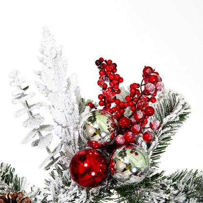 Vickerman 6' x 16" Flocked Artificial Christmas Garland Unlit