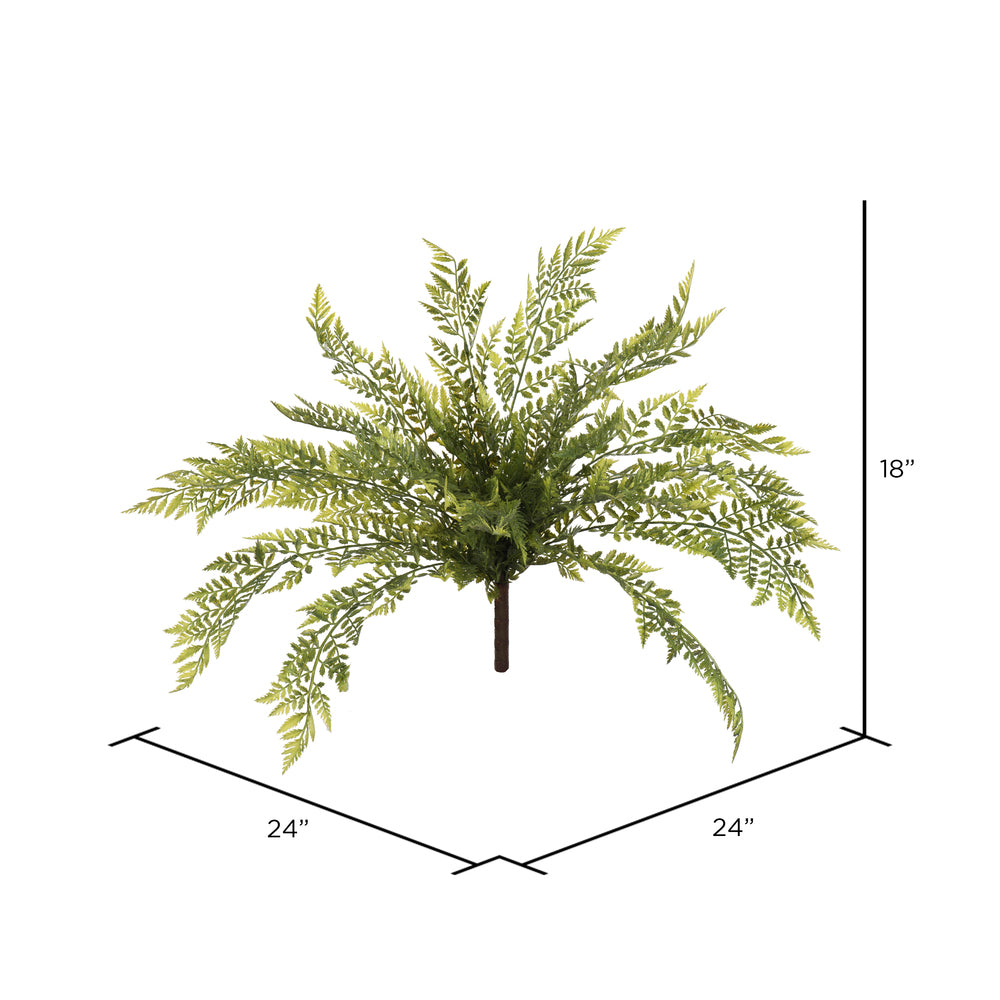Vickerman 18" Artificial Green Boston Fern Bush.