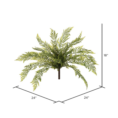 Vickerman 18" Artificial Green Boston Fern Bush.