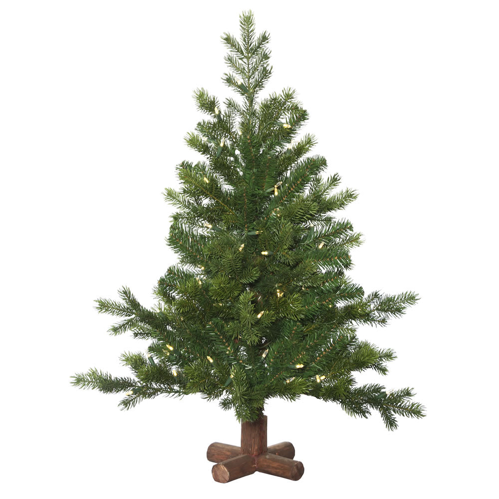 Vickerman 3' x 29" Eagle Fraser Fir Full Artificial Christmas Tree Warm White Dura-lit LED Lights