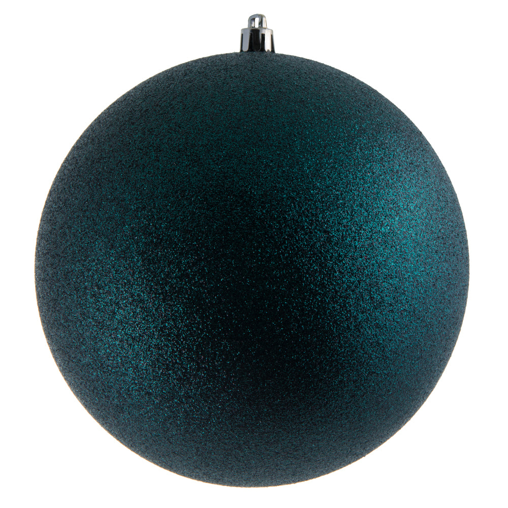 Vickerman 12" Midnight Green Glitter Ball Ornament