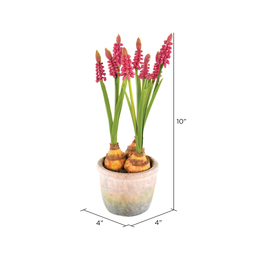 Vickerman 10" Artificial Mauve Hyacinths in Container Pack of 2