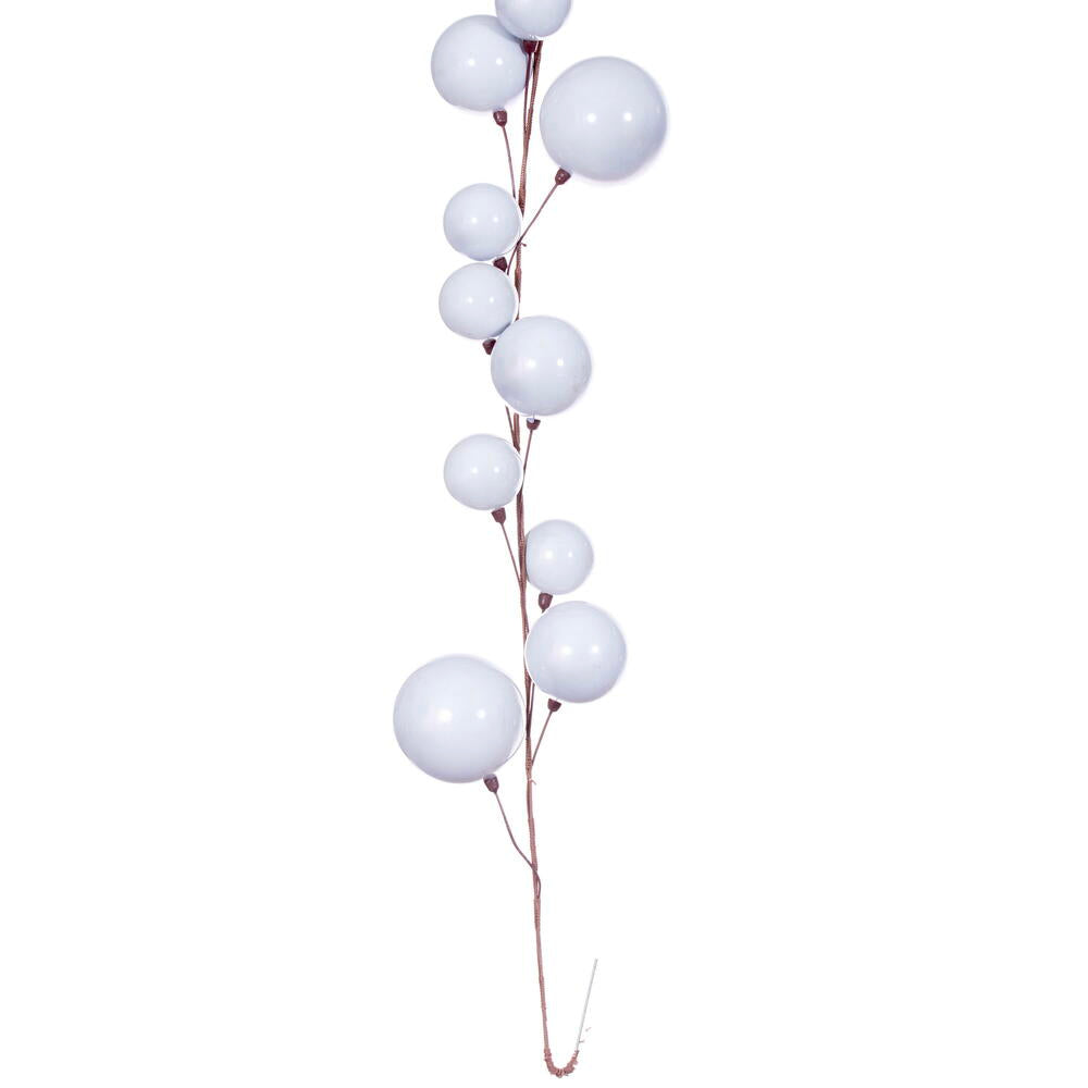 Vickerman 10' Silver Pearl Branch Ball Wire Garland.