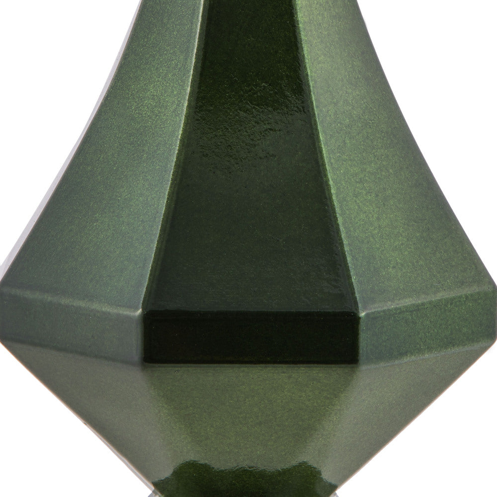 Vickerman 8" Moss Green Candy Finish Diamond Finial Ornament Pack of 2