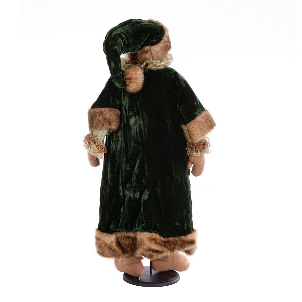 Vickerman 36" Emerald Twilight Santa Doll with Stand