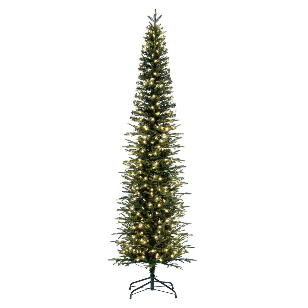 Vickerman 7.5' Bixley Pencil Fir Artificial Christmas Tree Warm White Dura-lit LED Lights