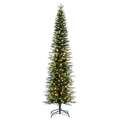 Vickerman 7.5' Bixley Pencil Fir Artificial Christmas Tree Warm White Dura-lit LED Lights