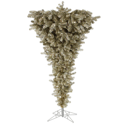 Vickerman 5.5' Champagne Upside Down Artificial Christmas Tree Unlit