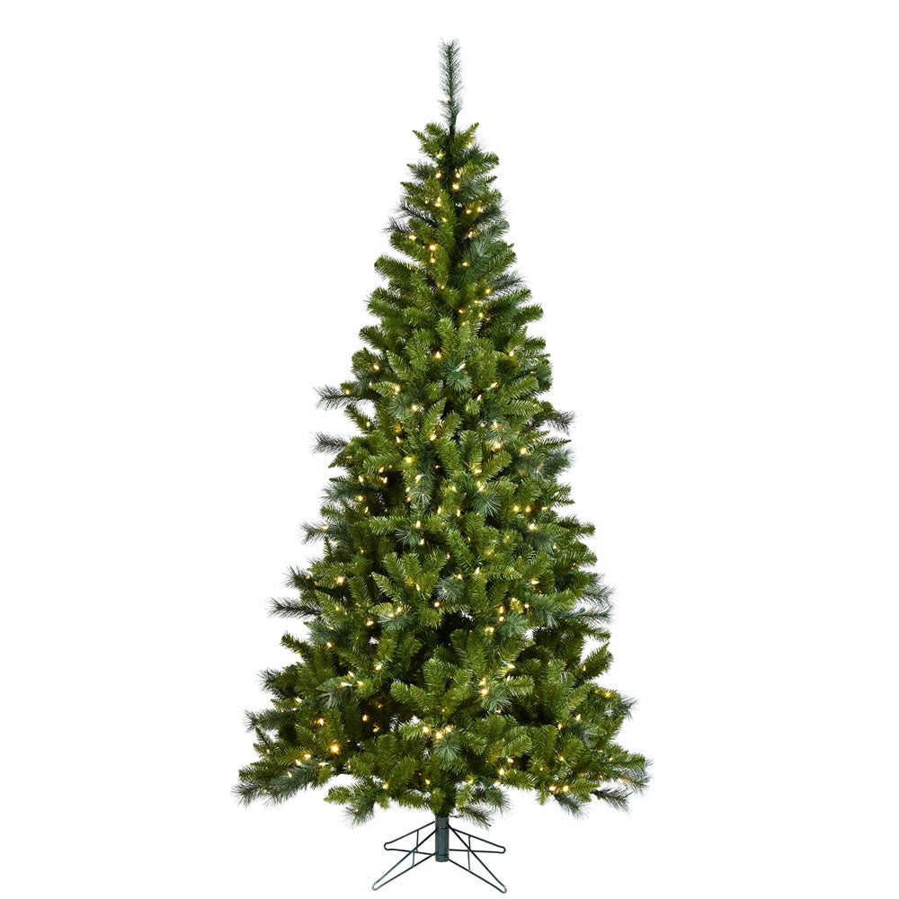 Vickerman 7.5' x 48" Malvern Mix EZ Artificial Christmas Tree Clear Dura-Lit® Incandescent lights