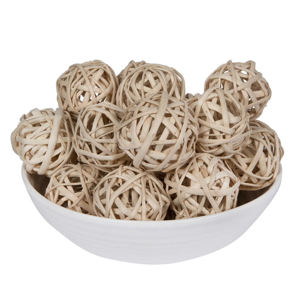 Vickerman Natural Botanicals 4" Kambu Ball Bleached. Includes 25 pieces per Pack.