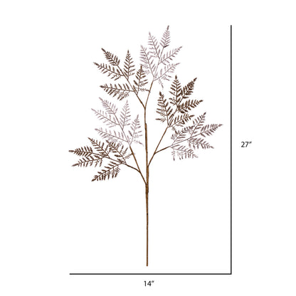 Vickerman 27" Artificial Champagne Metallic Fern Christmas Spray 2 sprays per pack.