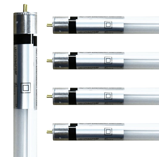 Damar- 45.75-Inch T5 LED Tube Light with Safe Shield Sleeve Type B Ballast Bypass Single Ended 13W 1650 Lumen 4000K Cool White G5 Miniature Base 120-277VAC Pack of 5- Fluorescent Replacement Tube