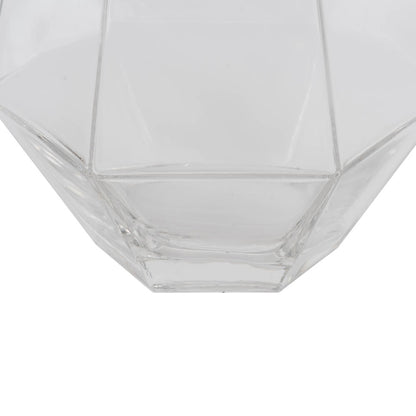 Vickerman 8.6" Clear Hexagon Glass Vase