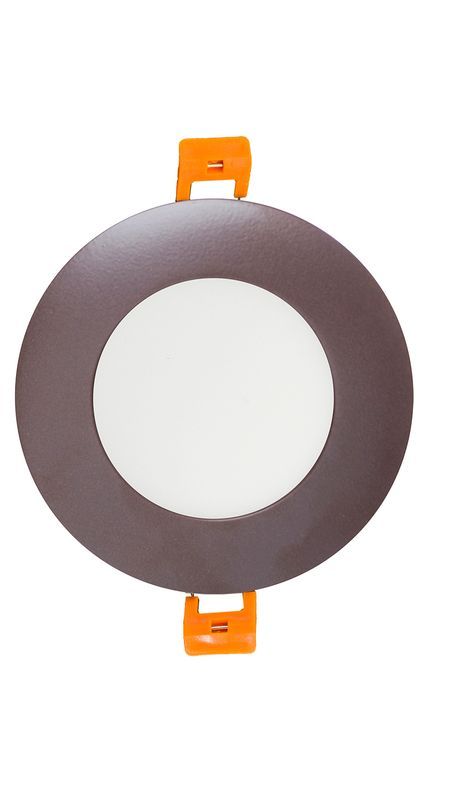 Westgate 3" Round Multi-Color Temp. Slim Recessed Light, 6W, 400 Lumens ~ 420 Lumens, 3000K 4000K 5000K Oil-Rubbed Bronze, Residential Lighting, 6W, 400 Lumens, 27K/30K/35K/40K/50K, Oil-Rubbed Bronze Finish