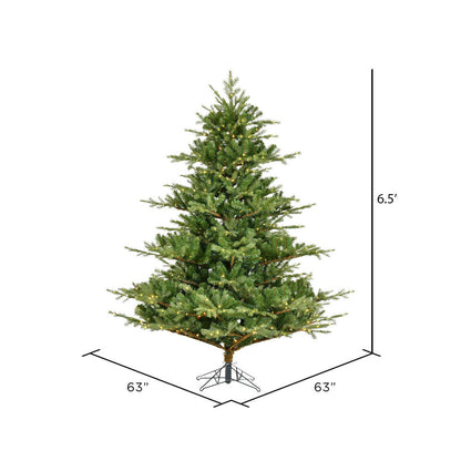Vickerman 6.5' x 63" Sherwood Fir Tree LED. Features 2216 PE/PVC Tips