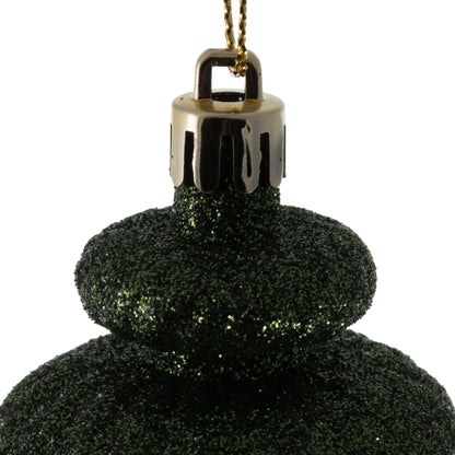 Vickerman 4" Moss Green 4-Finish Finial Ornament 8 per Box