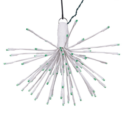 Vickerman 80Lt x 16" White Starburst Green 5mm LED Lights.